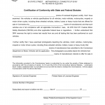 CT DMV Form K9B. Certification of conformity with state and federal statutes