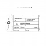 DA Form 2402. Maintenance Tag