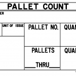 DA Form 3780. Pallet Count