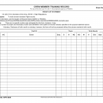 DA Form 7122. Crew Member Training Record