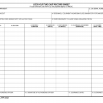 DA Form 7911. Lock Out/Tag Out Record Sheet