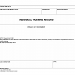 DAF Form 623B - Individual Training Record Label