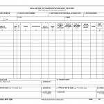 DD Form 1654. Evaluation of Transportation Cost Factors