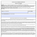 DD Form 2058. State of Legal Residence Certificate