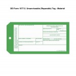 DD Form 1577-2. Unserviceable (Reparable) Tag - Materiel (green)