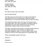 Early Lease Termination Letter Sample