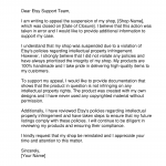 Etsy Appeal Letter Sample