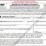 IRS Form 1023. Application for Recognition of Exemption Under Section 501(c)(3) of the Internal Revenue Code