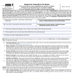 IRS Form 4506-T. Request for Transcript of Tax Return