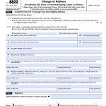 IRS Form 8822. Change of Address