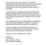 Fraud Transaction Complaint Letter to Bank Fraud Transaction Complaint Letter to Bank
