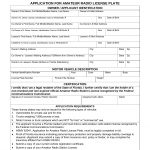 Form HSMV 83041. Application for Amateur Radio License Plate - Florida