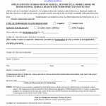 Form HSMV 83090. Application by Florida Motor Vehicle Mobile Home or Recreational Vehicle Dealer for Temporary Plates - Florida