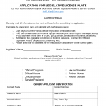 Form HSMV 83109. Application for Legislative License Plate - Florida