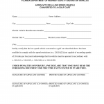 Form HSMV 86066. Affidavit for a Low Speed Vehicle Converted to a Golf Cart - Florida