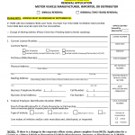 Form HSMV 86219. Renewal Application: Motor Vehicle Manufacturer, Importer, or Distributor - Florida