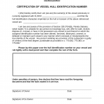 Form HSMV 87183. Certification of Vessel Hull Identification Number - Florida