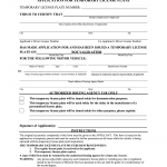 Form HSMV 83091. Application for Temporary License Plate