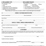 Form HSMV 83146. Application for Replacement license plate, validation decal or parking permit