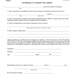 Form DSD A 325. Withdrawal of Consent for a Minor - Illinois