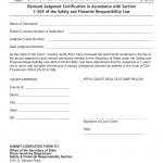 Form DSD SR 92. Dormant Judgment Certification in Accordance with Section 7-309 of the Safety and Financial Responsibility Law - Illinois