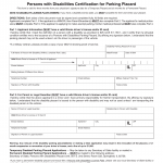 Form VSD 62. Persons with Disabilities Certification for Plates or Parking Placard - Illinois