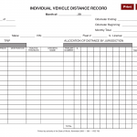 Form VSD 793. Individual Vehicle Distance Record - Illinois