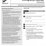 INZ 1160. Immigration Adviser Details