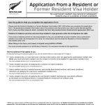 Form INZ 1175. Application from a Resident or Former Resident Visa Holder