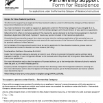 INZ 1178. Partnership Support Form for Residence