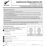INZ 1205. Additional Dependants for a Visitor Visa
