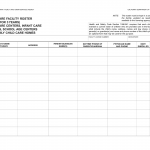 Form LIC9040. Child Care Facility Roster