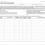 Form LIC 9060. Resident Theft And Loss Record - California
