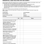 Form LIC 9123. FacilityВ Inspection Checklist - Residential Care Facility For The Elderly - California