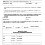 Form LIC 9221. Parent Consent For Administration Of Medications And Medication Chart - California