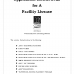 Form LIC 281. Application Instructions for A Facility License