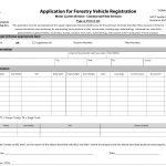 Form MCD-361. Application for Forestry Vehicle Registration - Texas