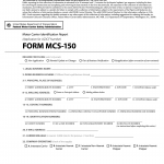 Form MCS-150 and Instructions. Motor Carrier Identification Report