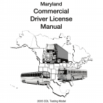 MD MVA Form DL-151 - Commercial Driver's License (CDL) Manual 
