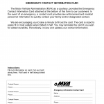 MD MVA Form DL-301 - Emergency Contact Information Card 