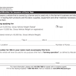 MD MVA Form VR-097 - Application/Certification for Issuance of Farm Tags
