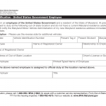 MD MVA Form VR-102 - Address Certification for U.S. Government Employees