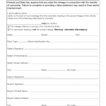 MD MVA Form VR-197 - Odometer Disclosure Statement