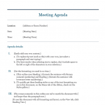 Meeting agenda template