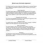 Mutual Lease Termination Agreement