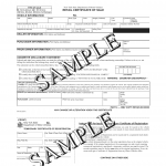 Form MV-50. Retail Certificate of Sale