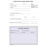 NJ MVC Form BLC-35 - Inspection Sticker Order Form