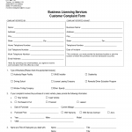 NJ MVC Form Business Licensing Services Customer Complaint Form NJ MVC Form Business Licensing Services Customer Complaint Form