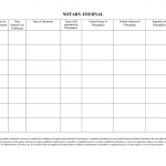 Notary Journal (Notary Log Sheet) sample