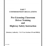 NYS DMV Form CR-7. Part 7 of DMV Commissioner's Regulations